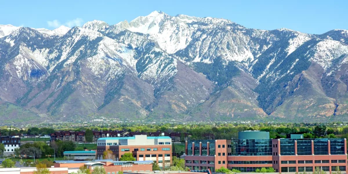 Image looking at downtown Sandy Utah