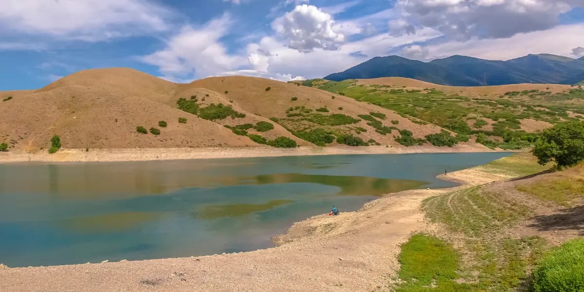 Image looking at resevoir in Settlement Canyon, Tooele, Utah
